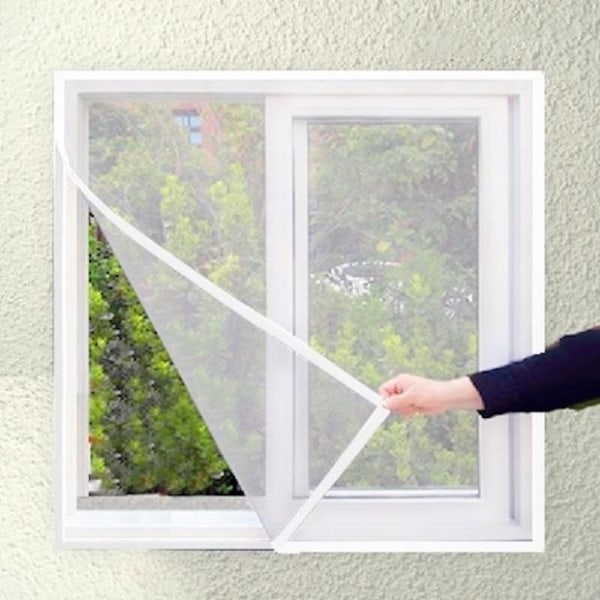 Insektnet vindue 150x180 insektbeskyttelse hvidt myggenet White
