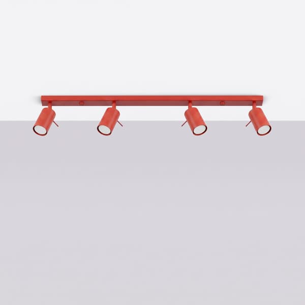 Taklampa RING 4L röd Red