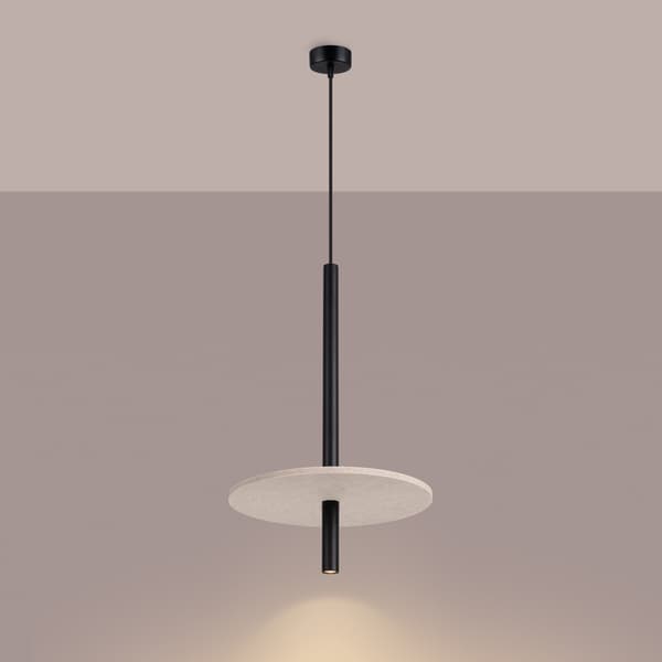 Pendellampa FELTRO 1 svart/beige Multicolor
