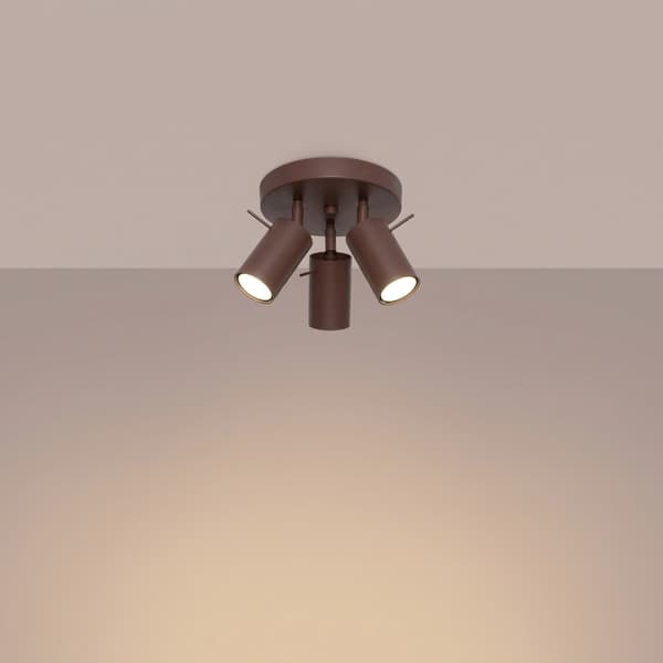 Taklampa RING 3P brun Brown
