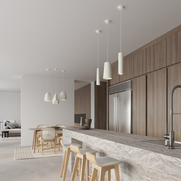 Keramisk hängande lampa ELECTRA White