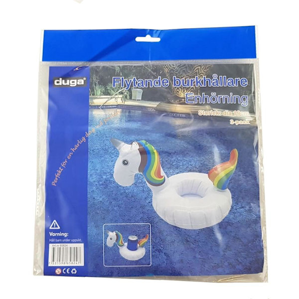 Enhörning Burkhållare Pool 3-pack Vit