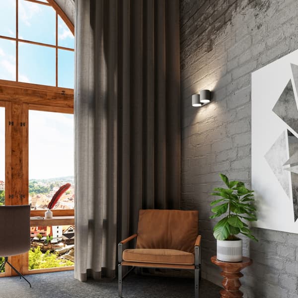 Vägglampa ORBIS 2 grå Grey