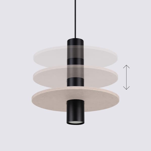 Taklampa PELTA 1 svart/beige Multicolor