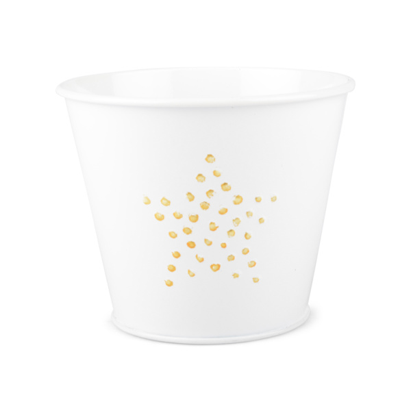 Kruka Stjärna vit plåt 3-pack White