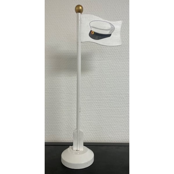 Bordsflagg Student Trä 30 cm White