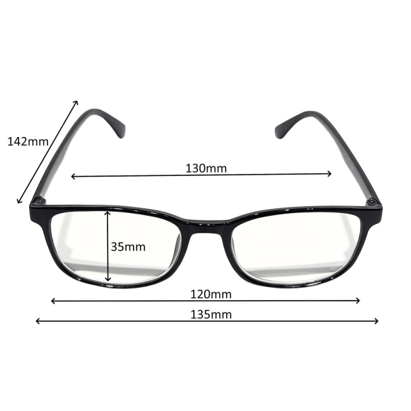 Läsglasögon Svart 3.0 Svart