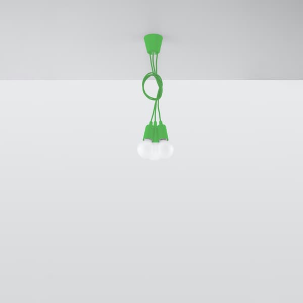 Pendel lampa DIEGO 3 grön Green