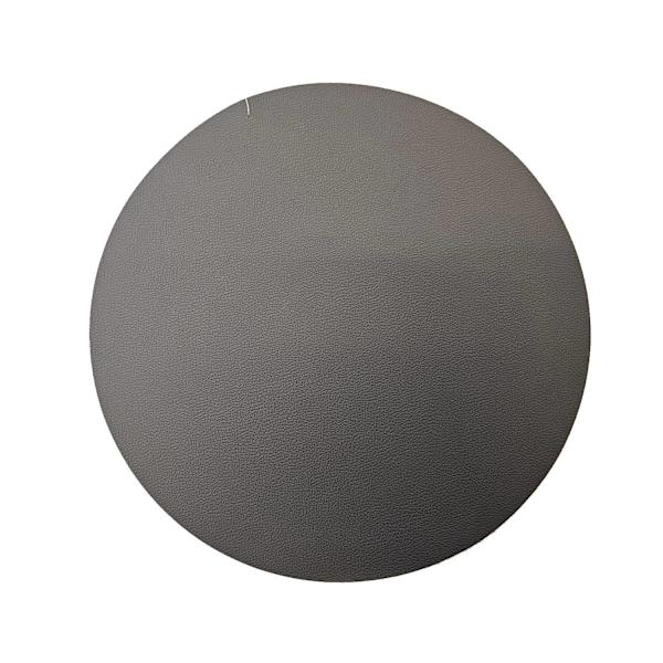 Rundt underlag i læderlook Grå/Sort 38 cm 4-pak Grey