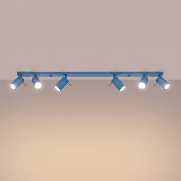 Taklampa RING 6L azurblå Light blue
