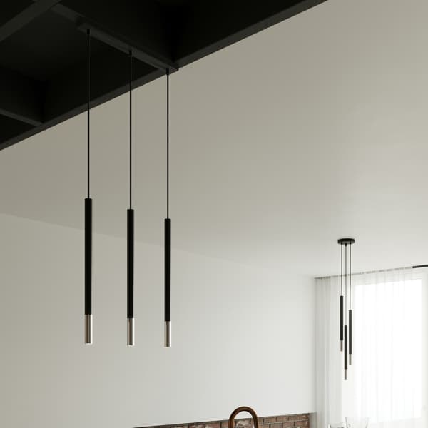 Hängande lampa MOZAICA 3L svart/krom Black