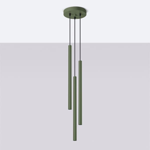 Pendellampa PASTELO 3P olivgrön Green