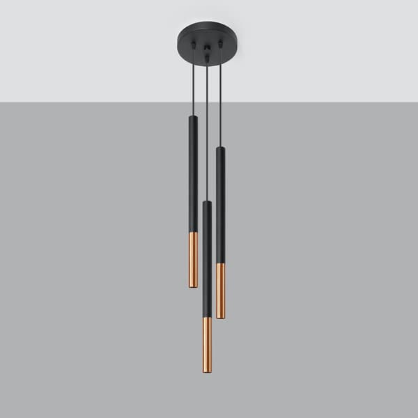 Hängande lampa MOZAICA 3P svart/koppar Black
