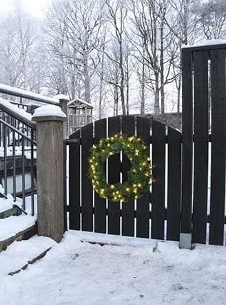 Julkrans Kotte med belysning LED 60 cm Grön