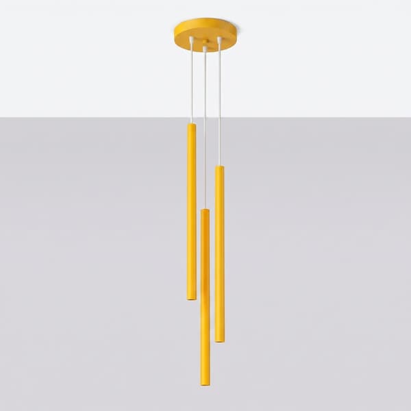 Pendellampa PASTELO 3P gul Yellow