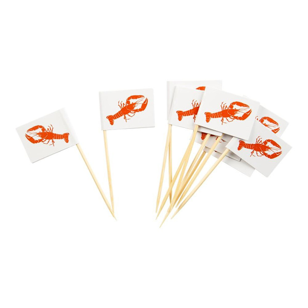Tandpetare Cocktailflagga Kräfta 10-pack multifärg