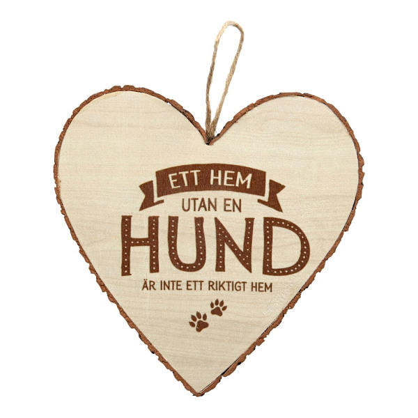 Hjärta Trä Hund wooden heart Tree