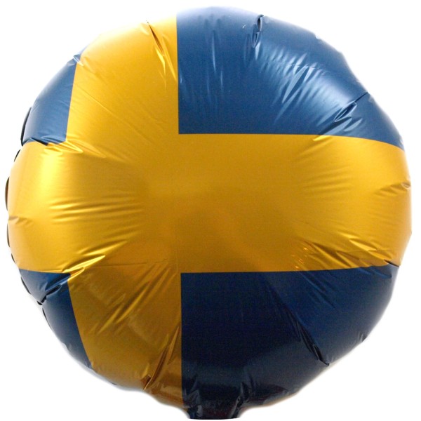 Folieballong 45cm ballong svensk flagg student Blue