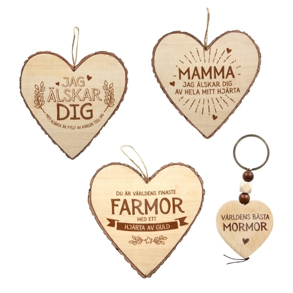 Hjärta Trä Jag Älskar Dig wooden heart Tree