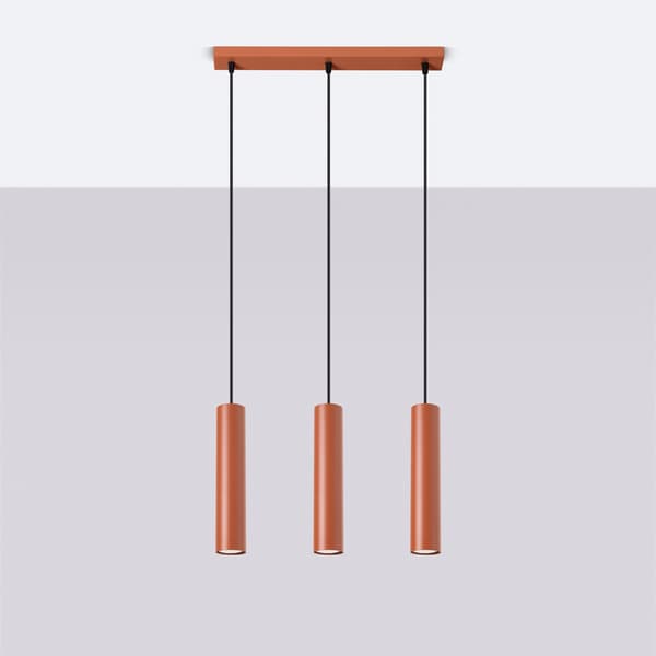 Taklampa LAGOS 3L röd ockra Red