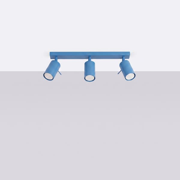 Taklampa RING 3L azurblå Light blue