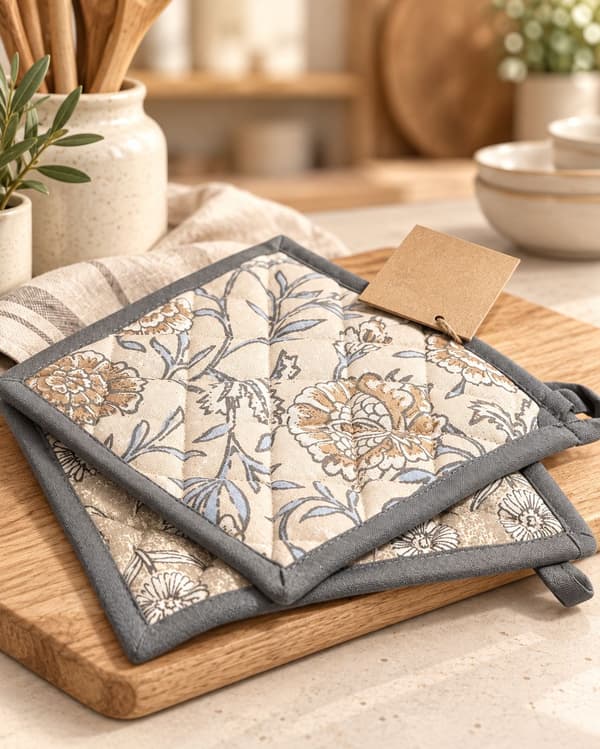 Grytlapp Beige Textil 20x20 cm Beige