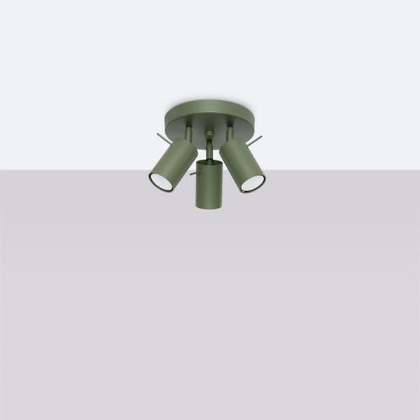 Taklampa RING 3P olivgrön Green