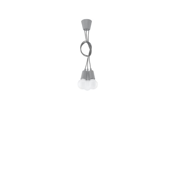 Pendel lampa DIEGO 3 grå Grey