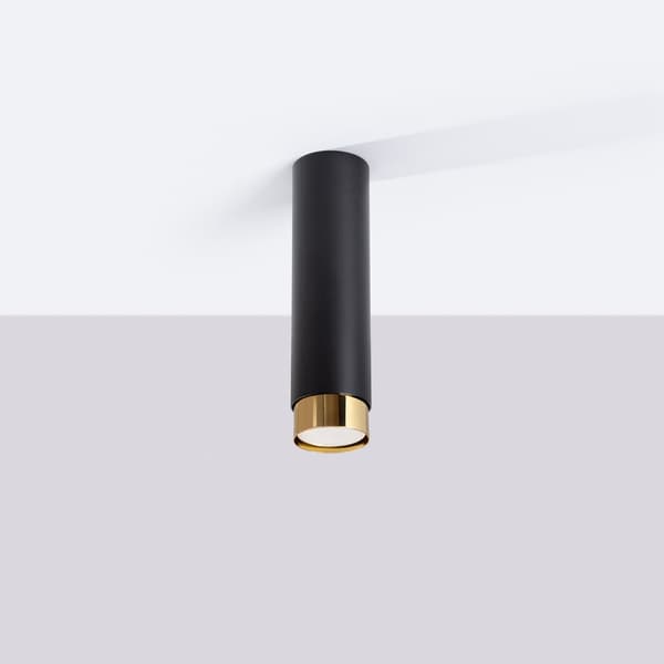 Taklampa NERO 22,5 svart/guld Black