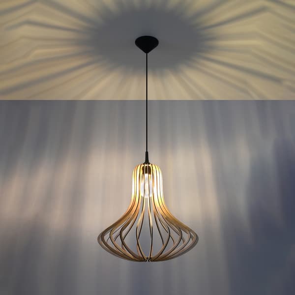Pendel lampa ELZA trä Brown