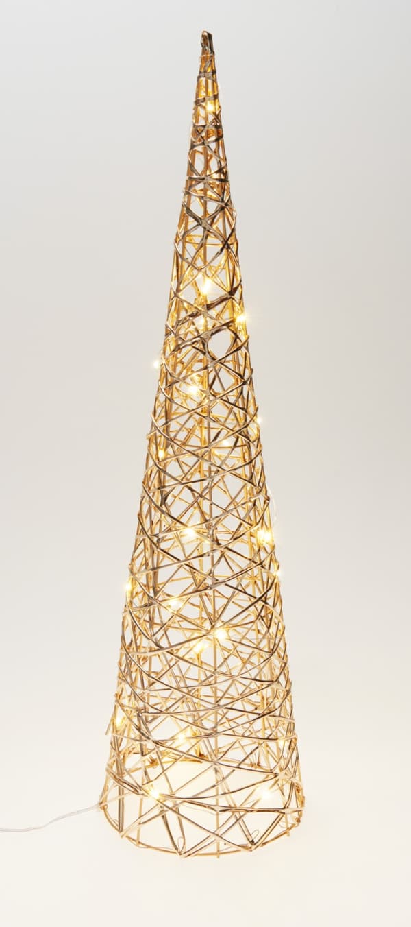 Julkon Guld med LED-belysning Belysning Timer 60 cm Guld