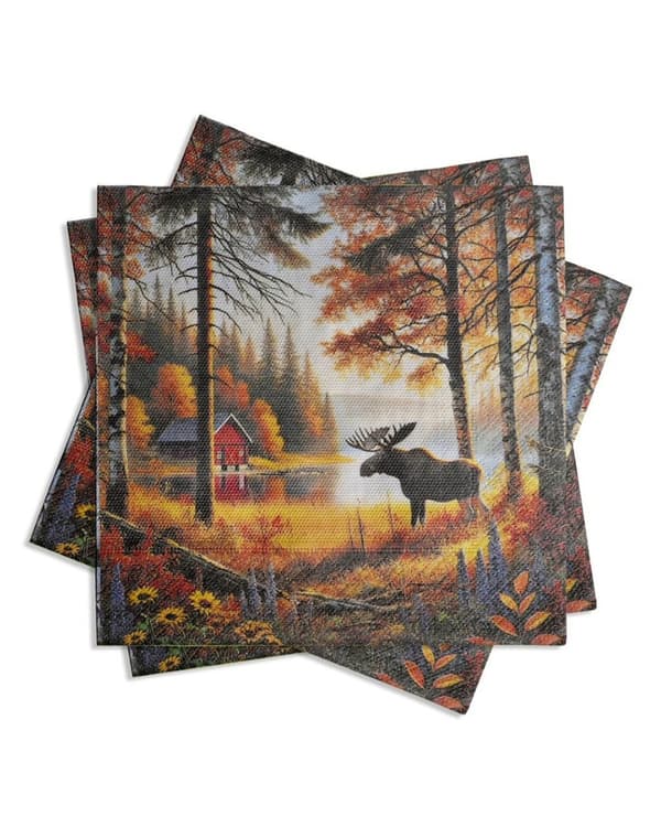 Servetter Älg 20-pack multifärg