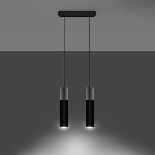 Pendel lampa BORGIO 2 svart Black