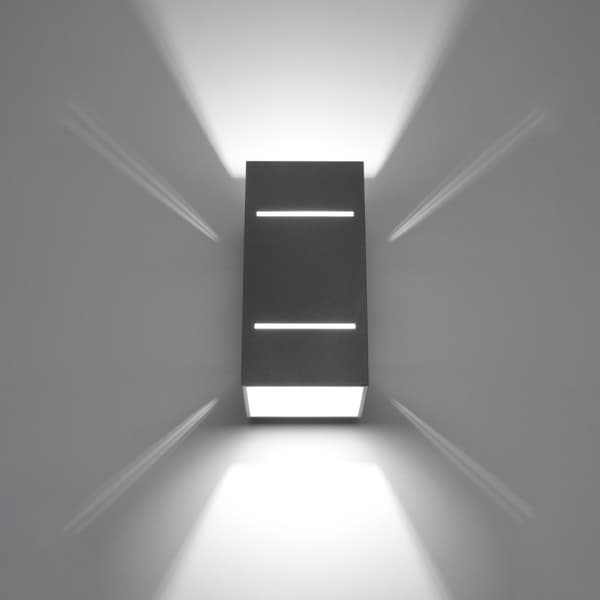 Vägglampa BLOCCO grå Grey