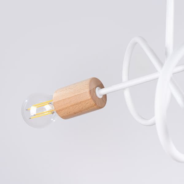 Ljuskrona EMBER 3 vit White