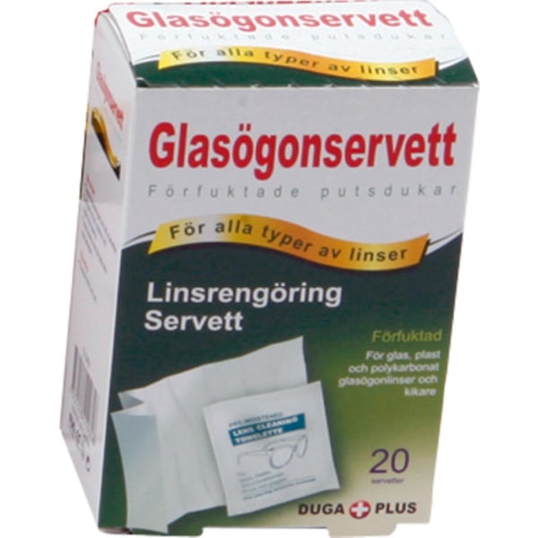 Våtservett Glasögon 20-p glasögonservetter skärm multifärg