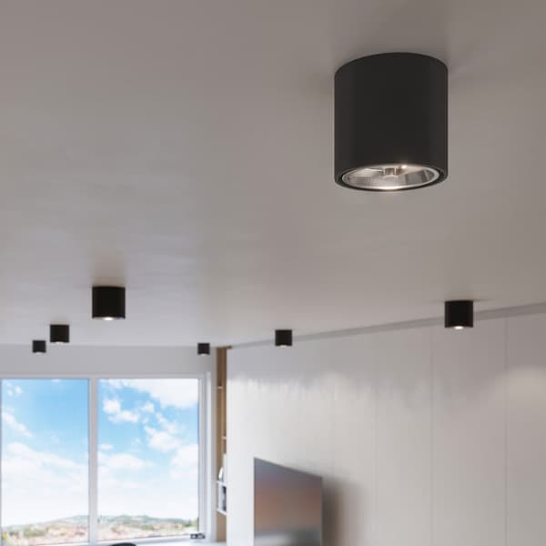 Taklampa TIUBE svart Black