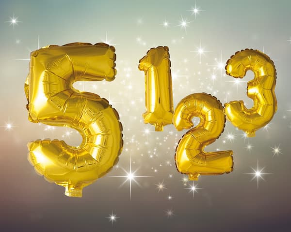 Ballong Siffra 5 Guld 86 cm Guld