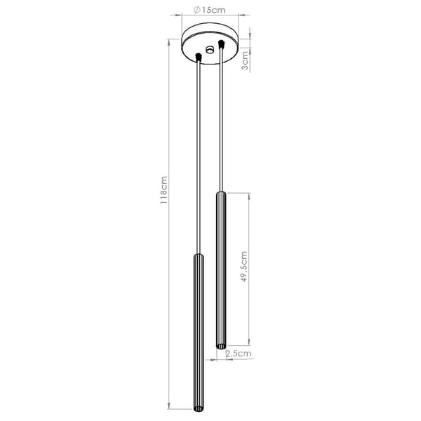 Pendellampa ARCHE 2P vit White