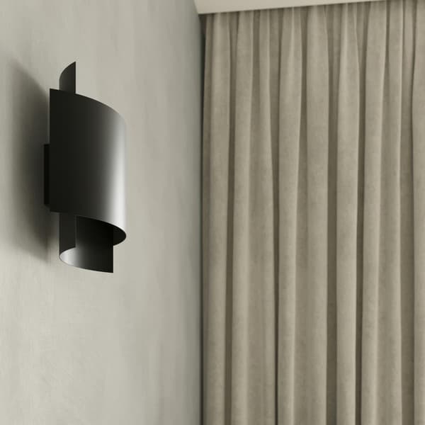 Vägglampa IMPACT svart Black
