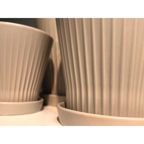 Kruka Beige/Grå 3-set Grön