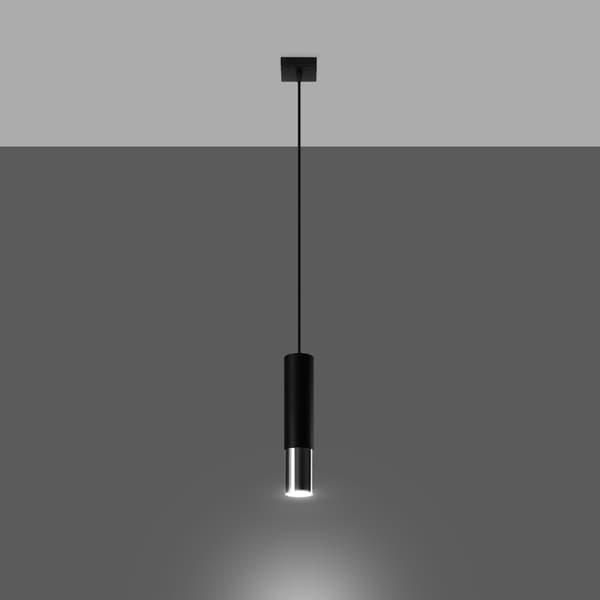 Pendel lampa LOOPEZ 1 svart/krom Black