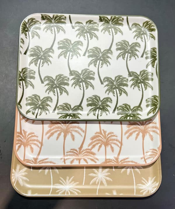 Bricka Palmer Beige/Vit Melamin Beige