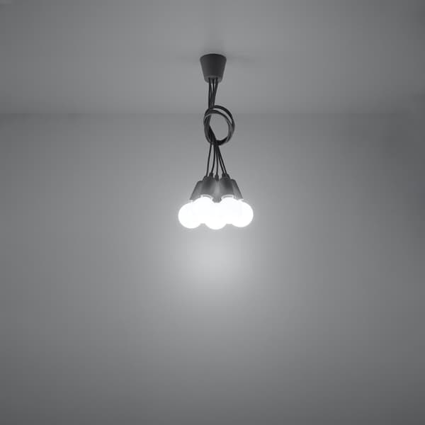 Pendel lampa DIEGO 5 grå Grey