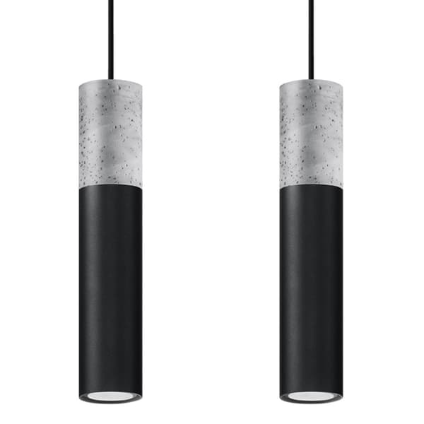Pendel lampa BORGIO 2 svart Svart