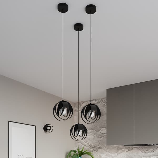 Taklampa TULOS svart Black