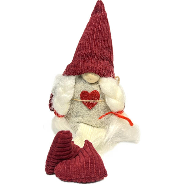 Tomte Herr Fru 14 cm White Fru