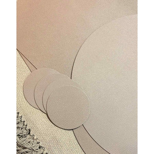 Coasters Grå/Sort læderlook 4-pak Grey