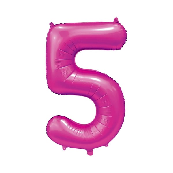 Ballong Siffra 5 Rosa 86 cm Rosa