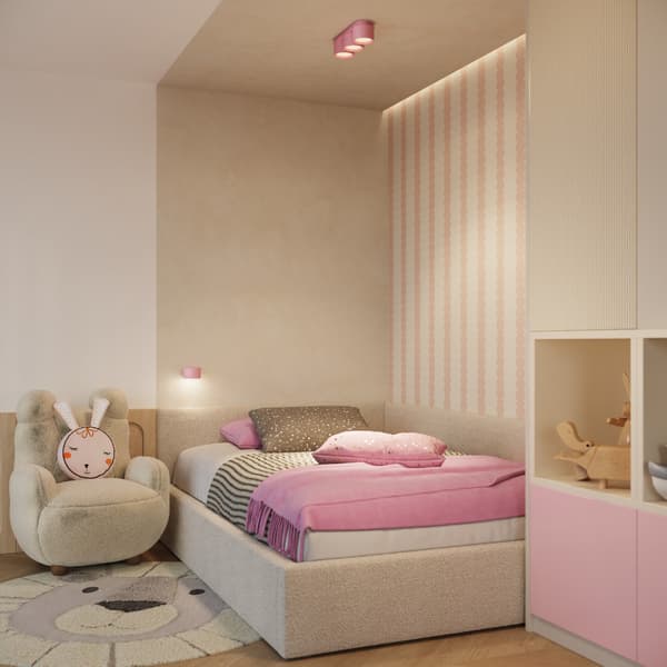 Taklampa MODO 2 rosa Gx53 Pink